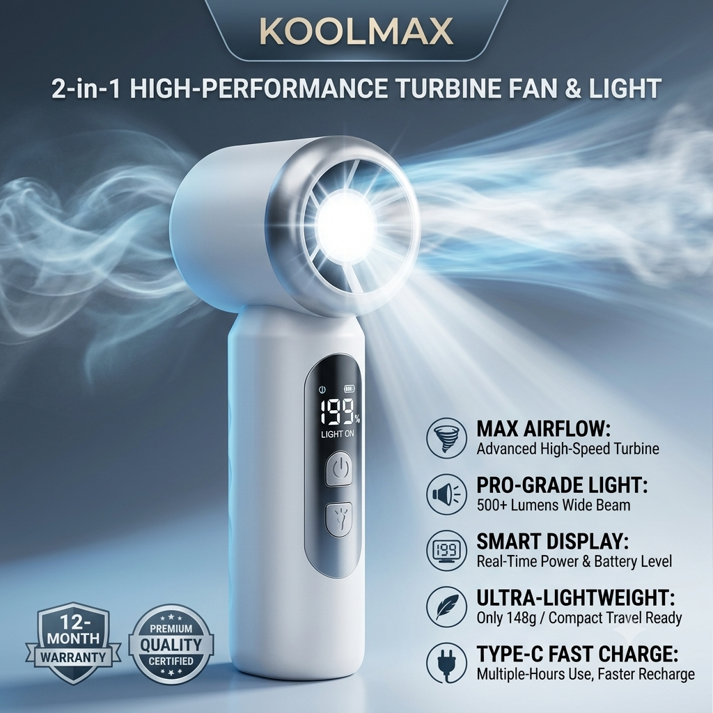 New Rechargeable Fan: Compact Handheld & Portable Neck Fan with Semiconductor Cooling (Ideal for Student Dorms)