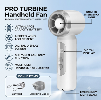 New Rechargeable Fan: Compact Handheld & Portable Neck Fan with Semiconductor Cooling (Ideal for Student Dorms)