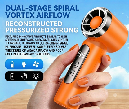New Rechargeable Fan: Compact Handheld & Portable Neck Fan with Semiconductor Cooling (Ideal for Student Dorms)